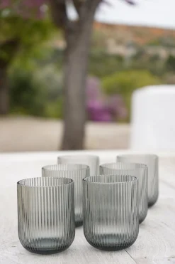 Set 6 Vasos De Diseño Grises