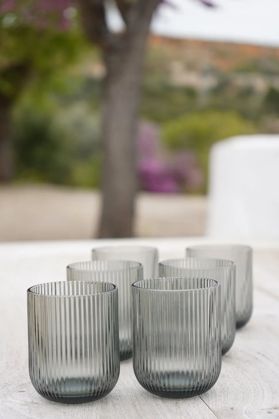 Set 6 Vasos De Diseño Grises