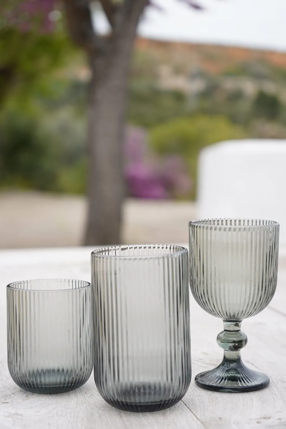 Set 6 Vasos De Diseño Grises