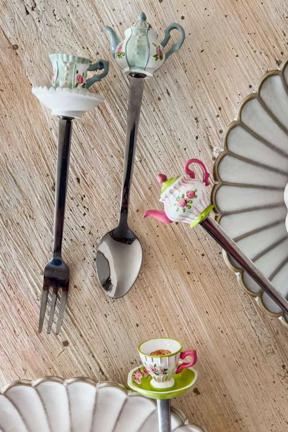 Set Cucharas Y Tenedores Diseño Especial Té