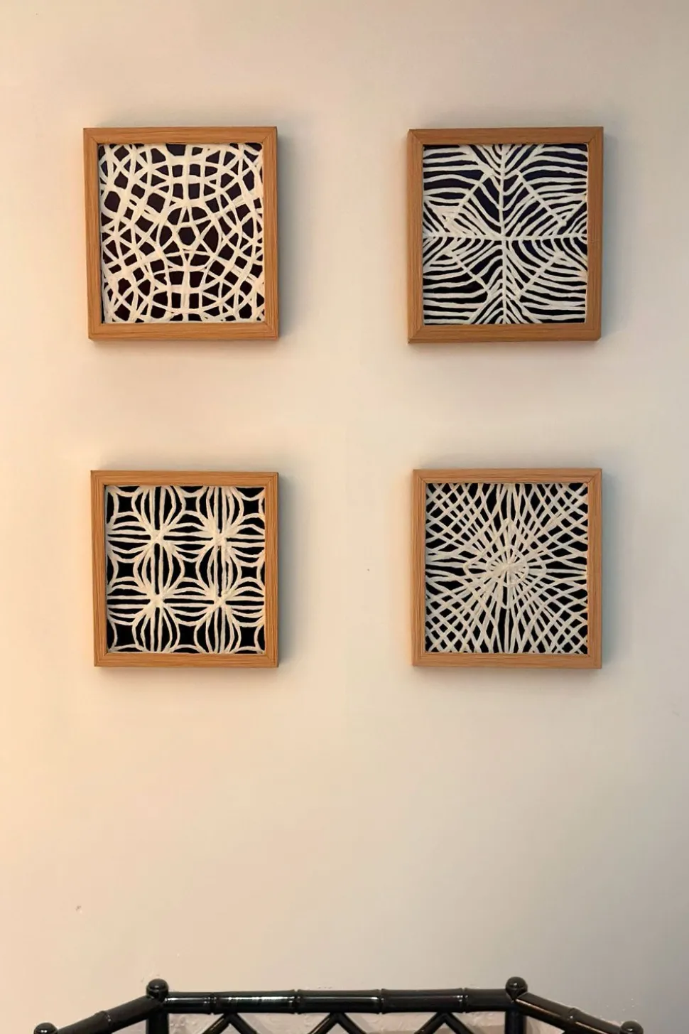 Set De 4 Cuadros Papel Maché