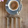 Set De 4 Cucharitas De Bronce Con Diseño De Pájaro