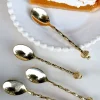 Set De 4 Cucharitas De Bronce Con Diseño De Granadas