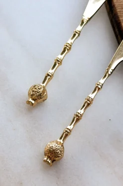 Set De 2 Cuchillos De Bronce Con Diseño De Granadas