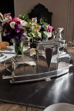 Set De 3 Piezas Para El Té De Plata Co