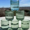 Set De 6 Vasos Verdes Diseño Burbujas