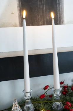 Set De 2 Velas LED Color Crema