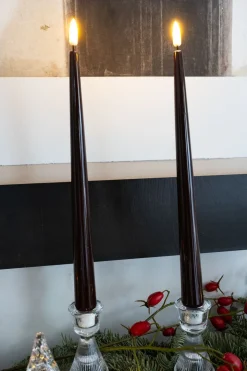 Set De 2 Velas LED Color Granate