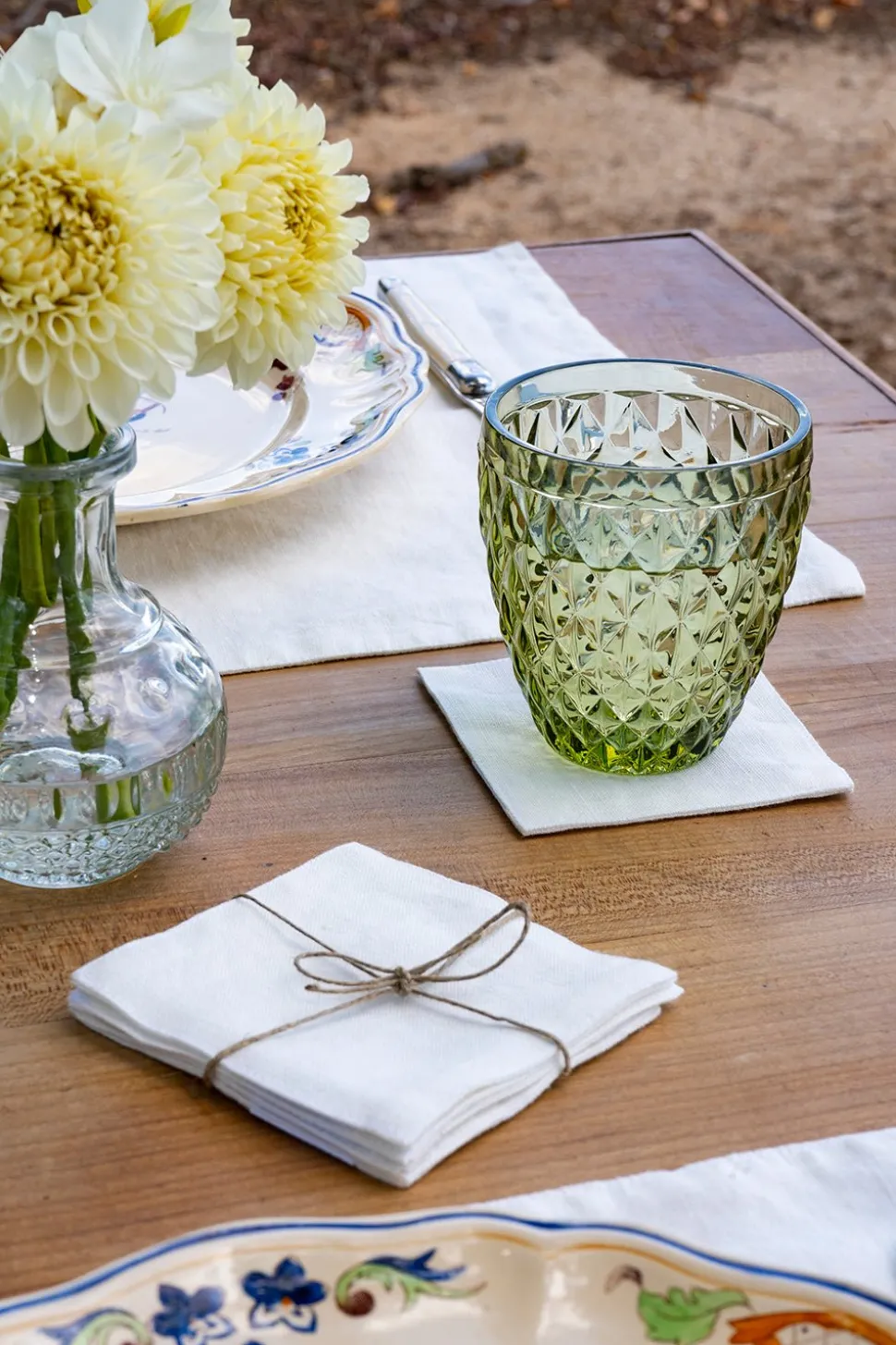 Set De Cuatro Posavasos De Lino