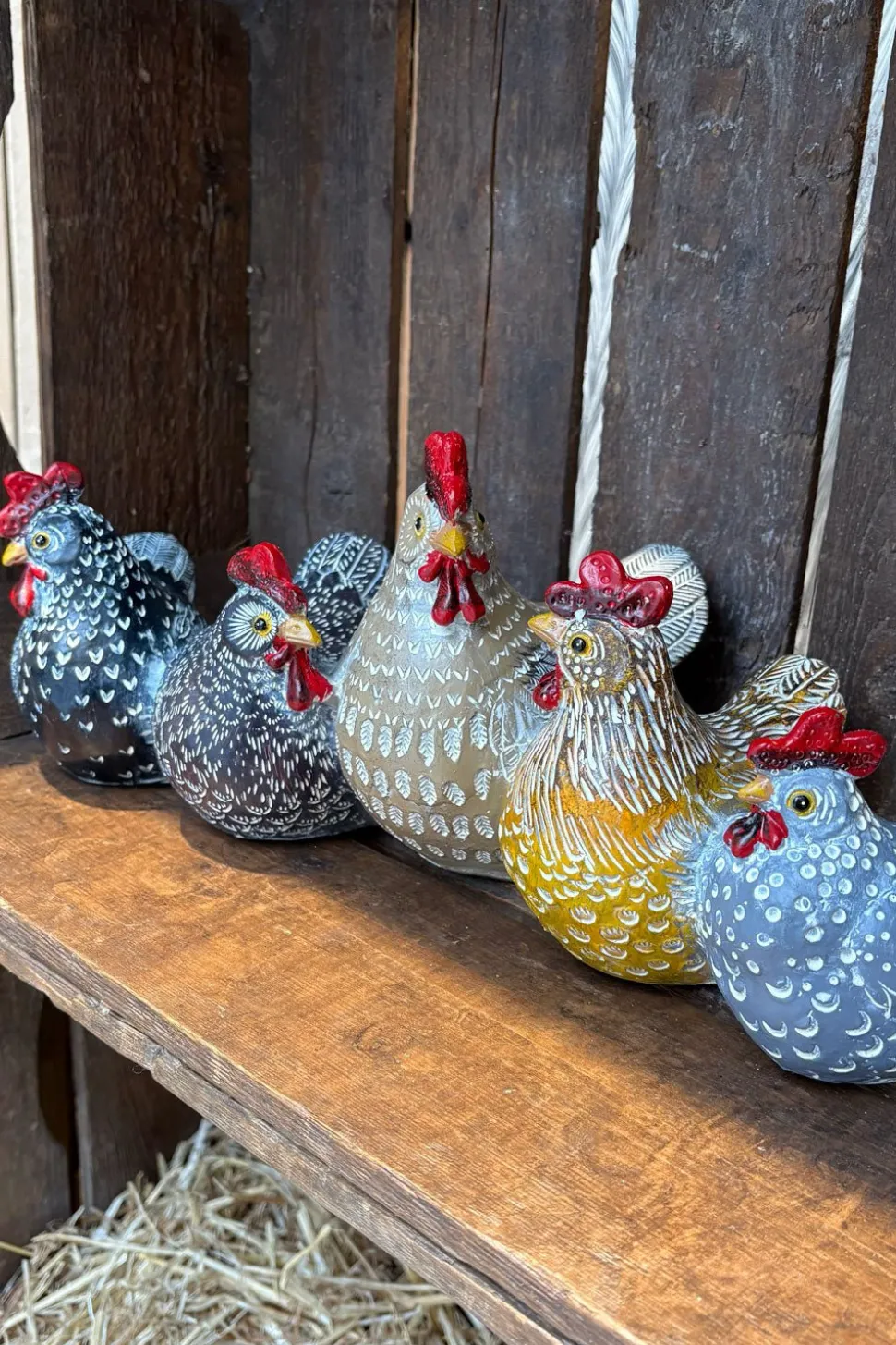 Set Figuras Decorativas Gallinas Pequeñas