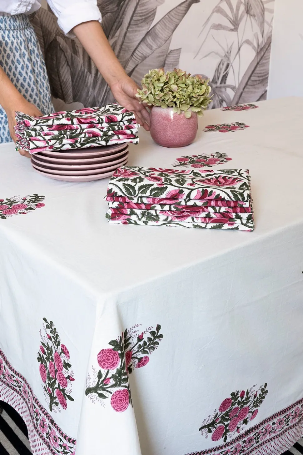 Set Mantel Grande & 12 Servilletas