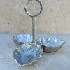 Soporte Plateado Con Tres Cuencos