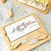 Tabla De Bambú & Cuchillos Con Diseño Nudo Marinero