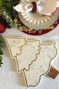 Tabla De Mármol Blanco Con Diseño De Árbol
