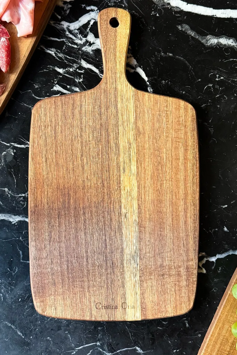 Tabla Rectangular De Madera De Acacia Con Mango