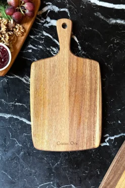 Tabla Rectangular De Madera De Acacia Con Mango