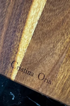 Tabla Rectangular De Madera De Acacia Con Mango