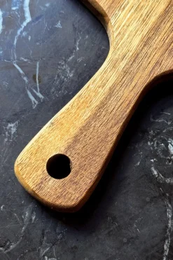 Tabla Rectangular De Madera De Acacia Con Mango