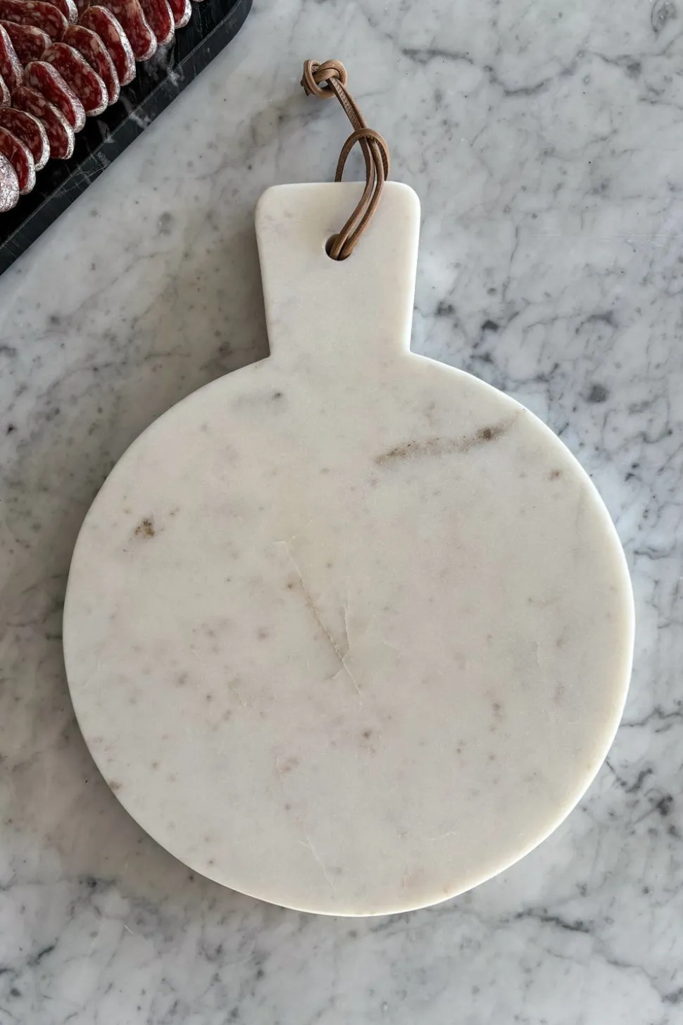 Tabla Redonda De Mármol Blanca