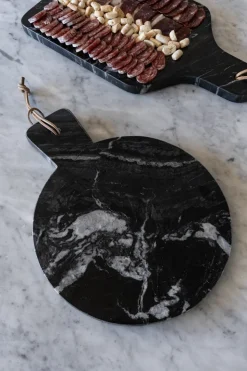 Tabla Redonda De Mármol Negra
