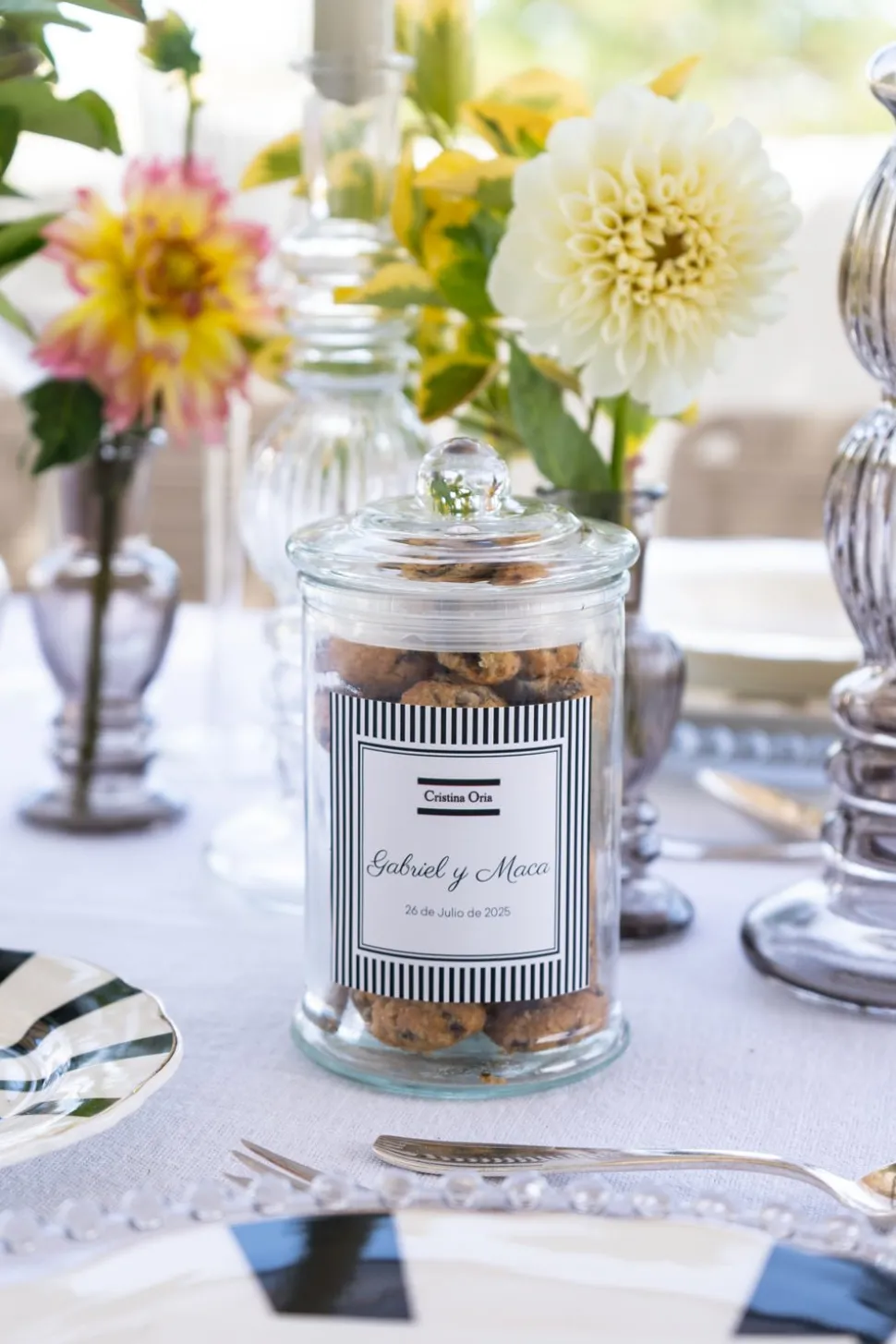 Tarro De Cookies Personalizado Especial Bodas