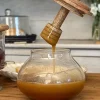 Tarro De Cristal Para Miel Con Tapa Y Cuchara De Madera
