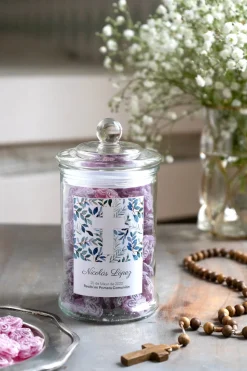 Tarro De Violetas Personalizado Especial Comuniones