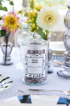 Tarro De Violetas Personalizado Especial Bodas