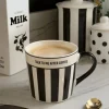 Taza Blanca Y Negra "Talk To Me After Coffee"