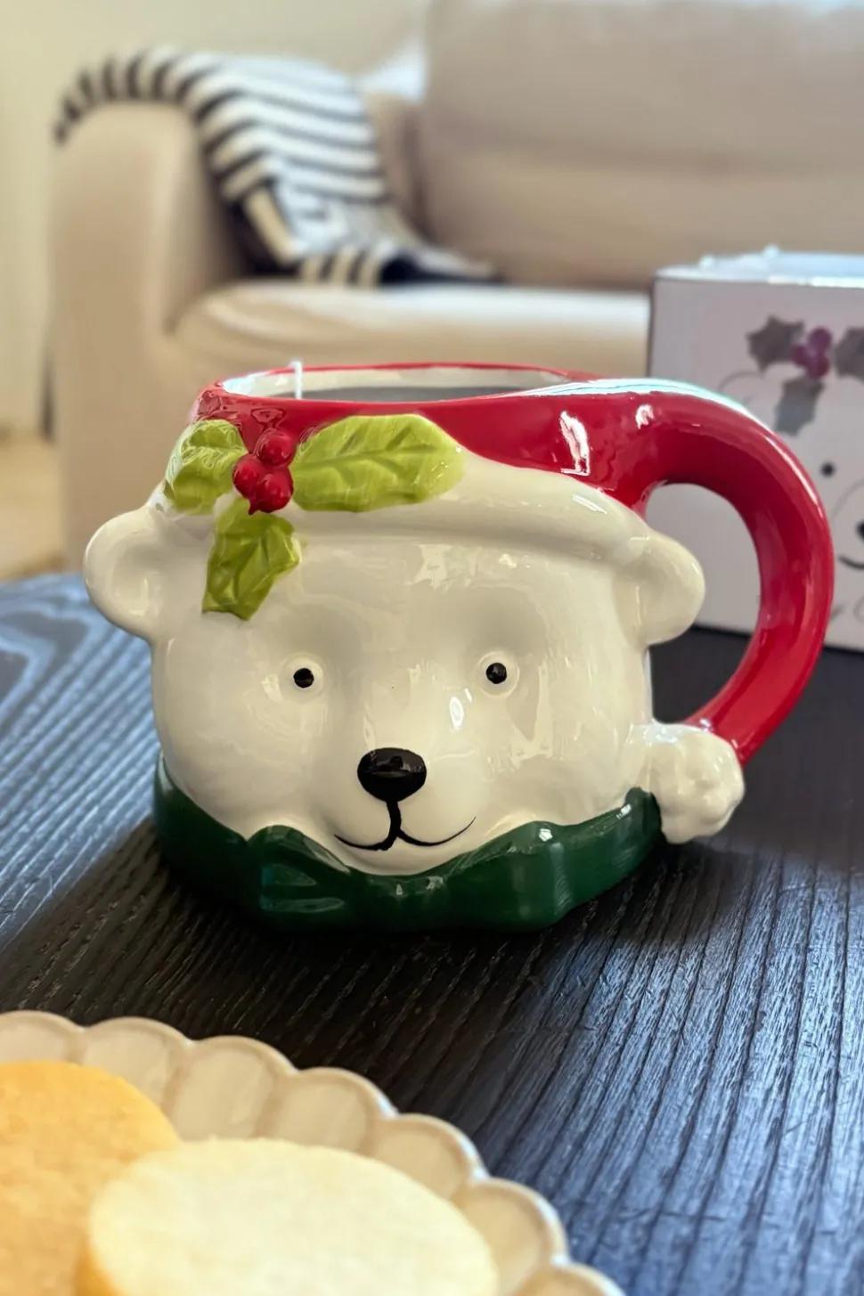 Taza Con Diseño De Oso Polar Navidad