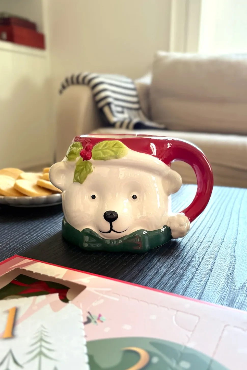 Taza Con Diseño De Oso Polar Navidad