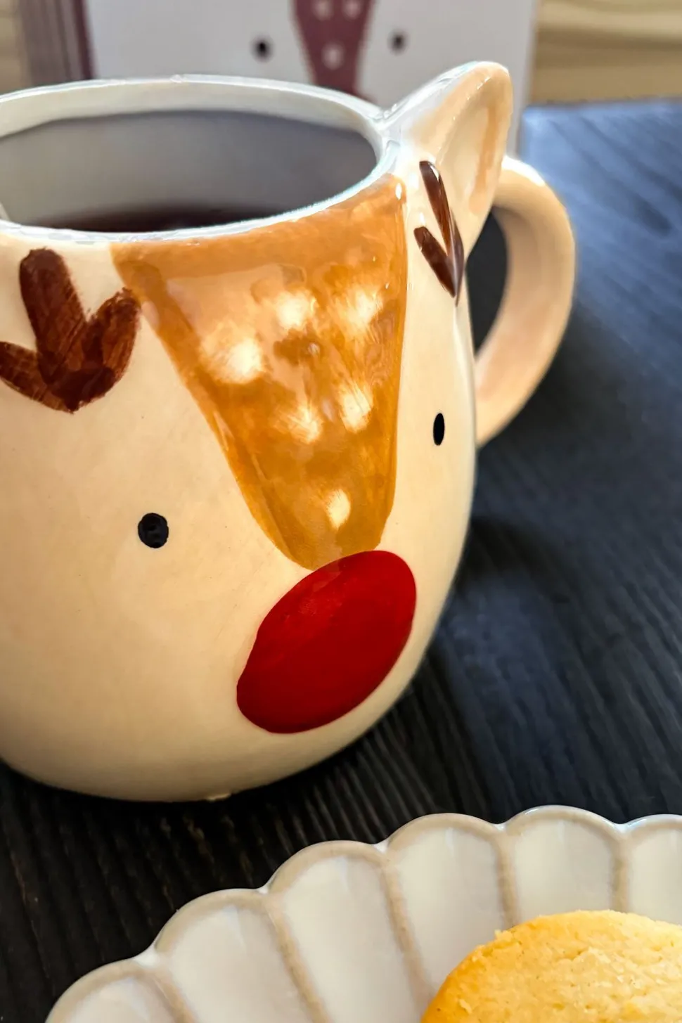 Taza Con Diseño De Reno Navidad