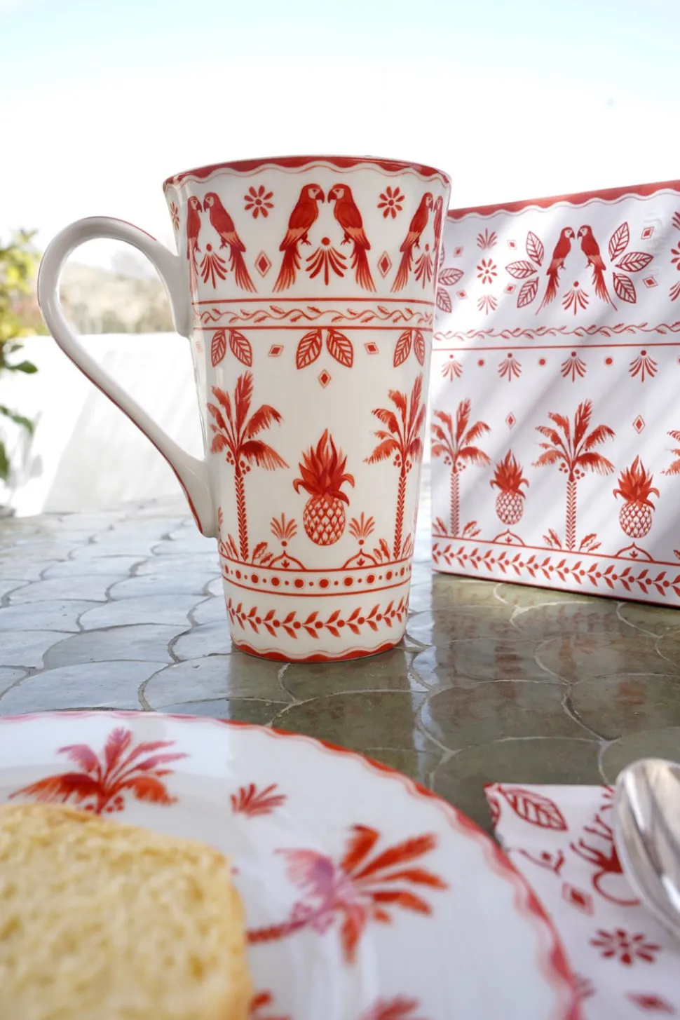 Taza de Porcelana con Diseño Exotic Vibes
