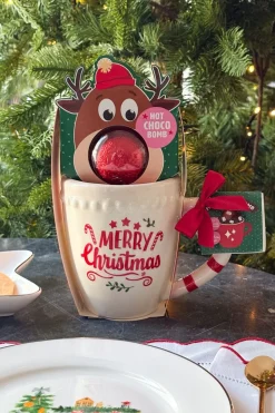 Taza Diseño Navidad Con Bombón De Chocolate