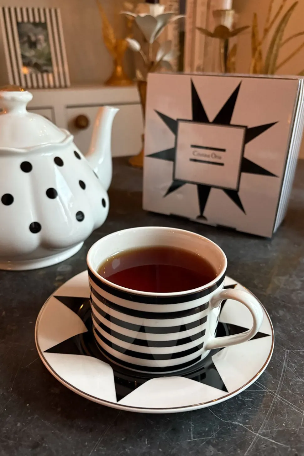 Taza Y Plato Circus Blanca Y Negra Cristina Oria