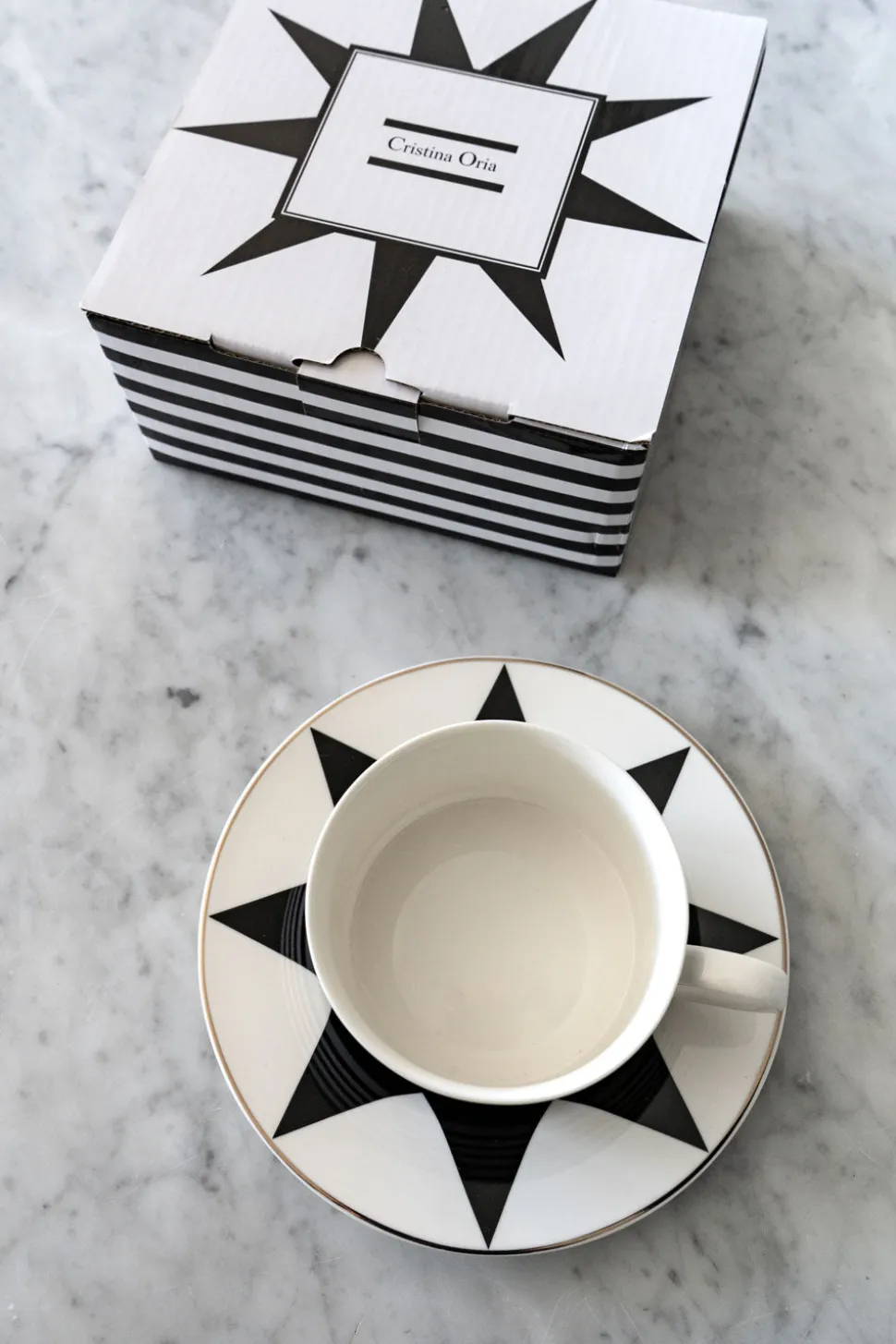 Taza Y Plato Circus Blanca Y Negra Cristina Oria