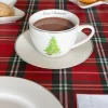 Taza Y Plato Con Diseño De Árbol Navidad CO