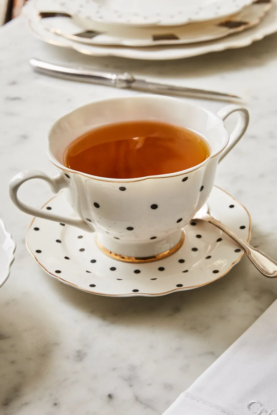 Taza Y Plato Consomé Puntos Cristina Oria