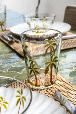 Vaso Acrílico Diseño Palmeras
