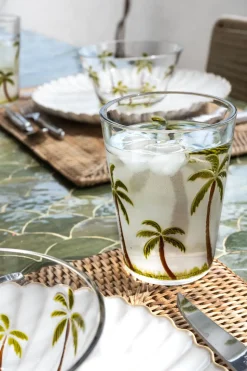Vaso Acrílico Diseño Palmeras