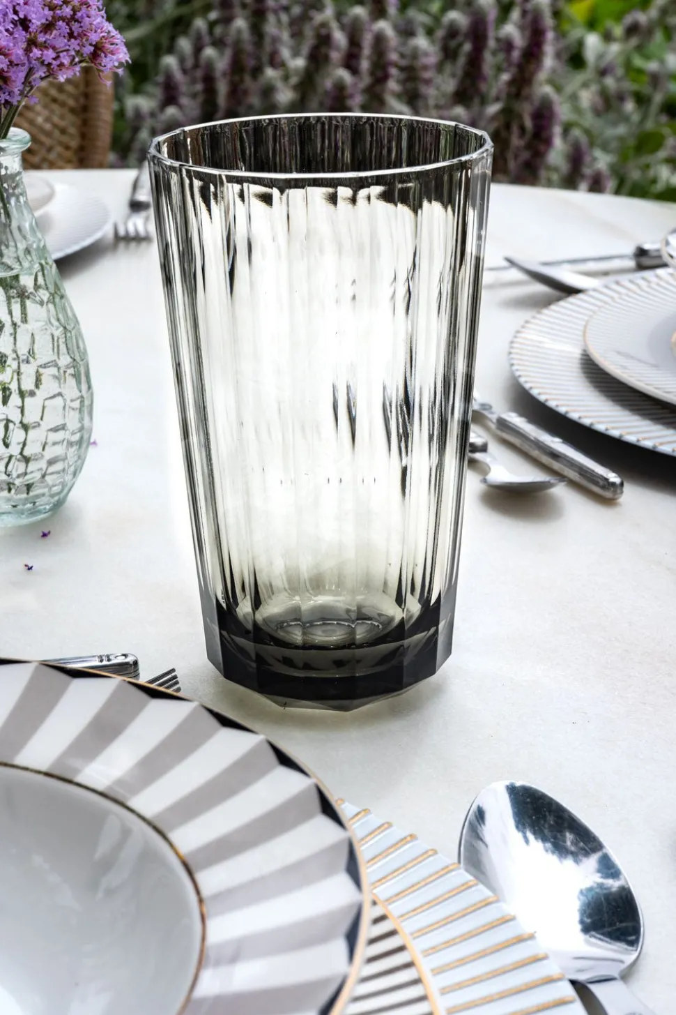 Vaso Acrílico Gris Grande