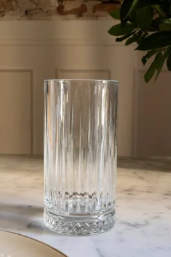 Vaso Cristal Base Rombos Alto