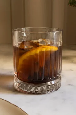 Vaso Cristal Base Rombos Bajo