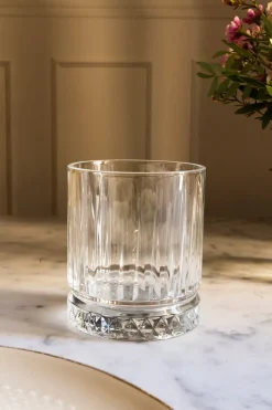 Vaso Cristal Base Rombos Bajo