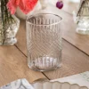 Vaso Cristal Tallado Rombos Grande