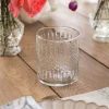 Vaso Cristal Tallado Rombos
