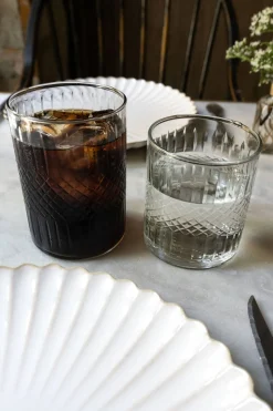Vaso Cristal Tallado Rombos