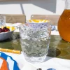 Vaso Transparente Acrílico Con Diseño En Relieve