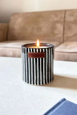 Vela Artesanal De Cerámica Con Fragancia Mandarina Pequeña