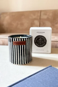 Vela Artesanal De Cerámica Con Fragancia Mandarina Pequeña